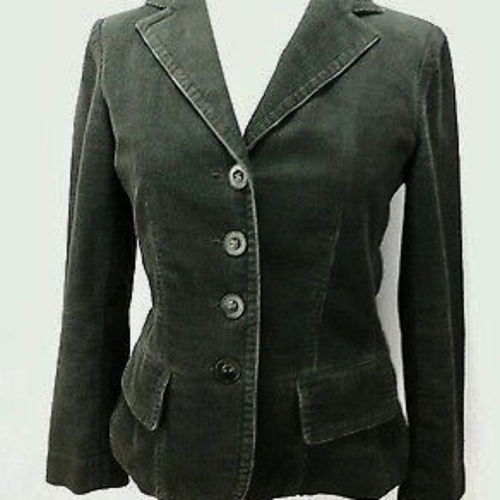 VINCE Blazer Jacket Military Olive Green Size:10